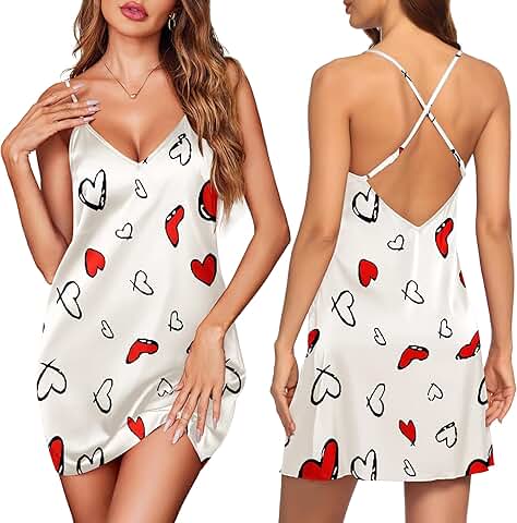 Silk Satin Nightgown and Slip Dress for Women
