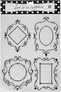 Say It in Crystal Frame Sticker in Black