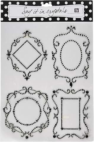 Say It in Crystal Frame Sticker in Black