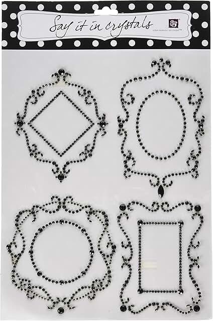 Say It in Crystal Frame Sticker in Black