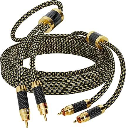 100 Feet RCA Stereo Audio Cable with Silver Plated Copper