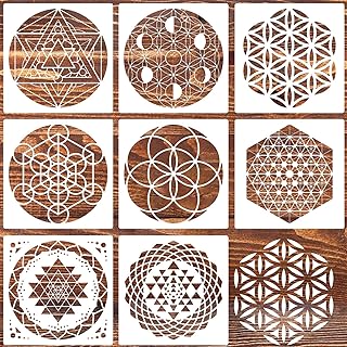 8-inch Sacred Geometry Reusable Stencil for Crafts