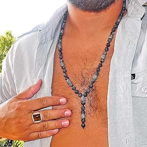 Men's Labradorite Boho Necklace