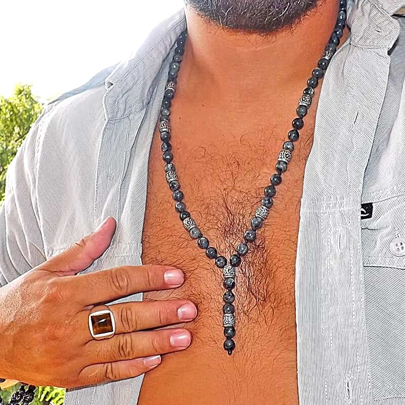 Men's Labradorite Boho Necklace