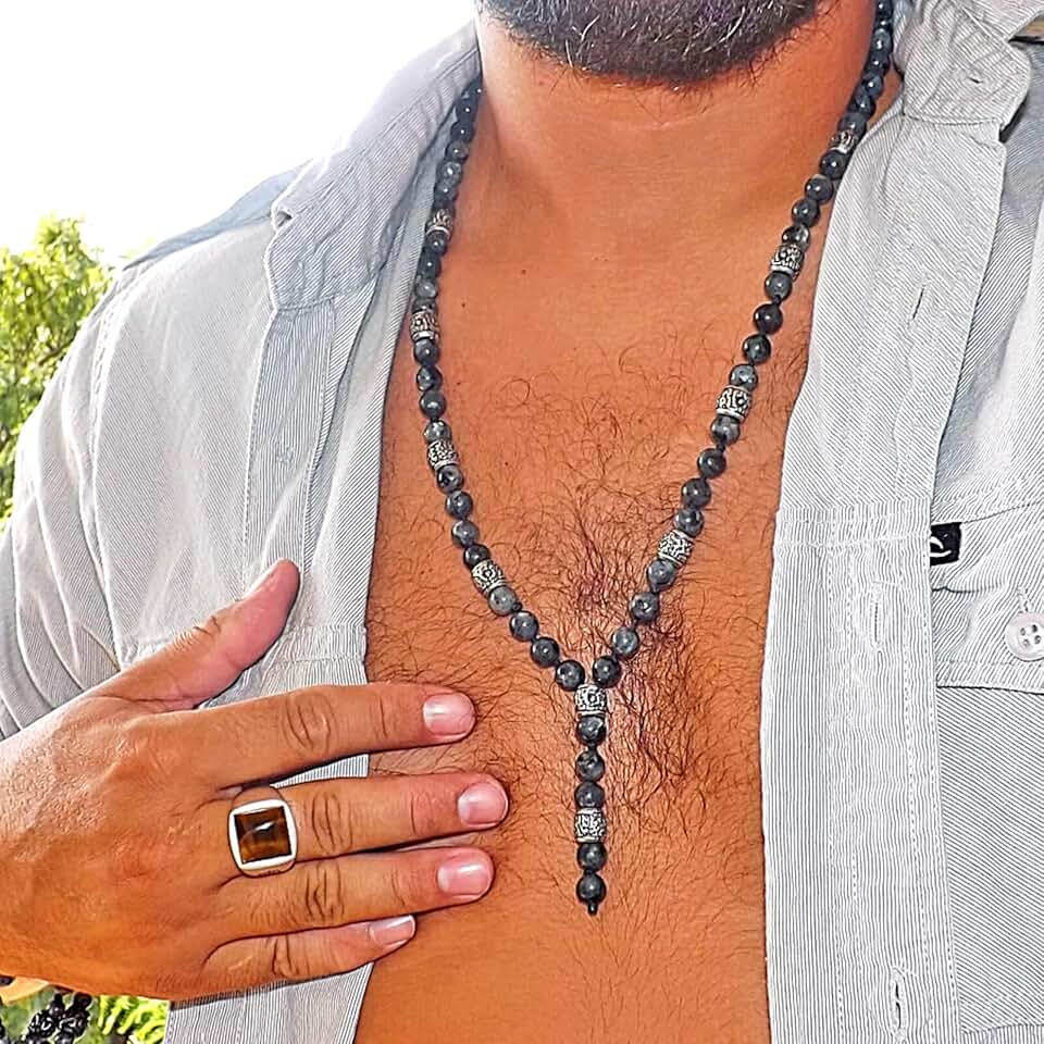 Men's Labradorite Boho Necklace