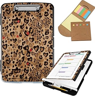 A4 Plastic Clipboard with Storage and Sticky Notes