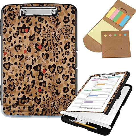 A4 Plastic Clipboard with Storage and Sticky Notes