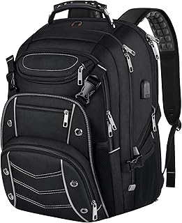 Large 60L Laptop Backpack with USB Port and Anti-Theft Pocket