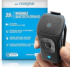 Lightweight Waterproof Clip-On Bluetooth Speaker with Microphone
