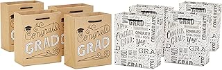 Set of 8 Small Graduation Gift Bags in 2 Designs