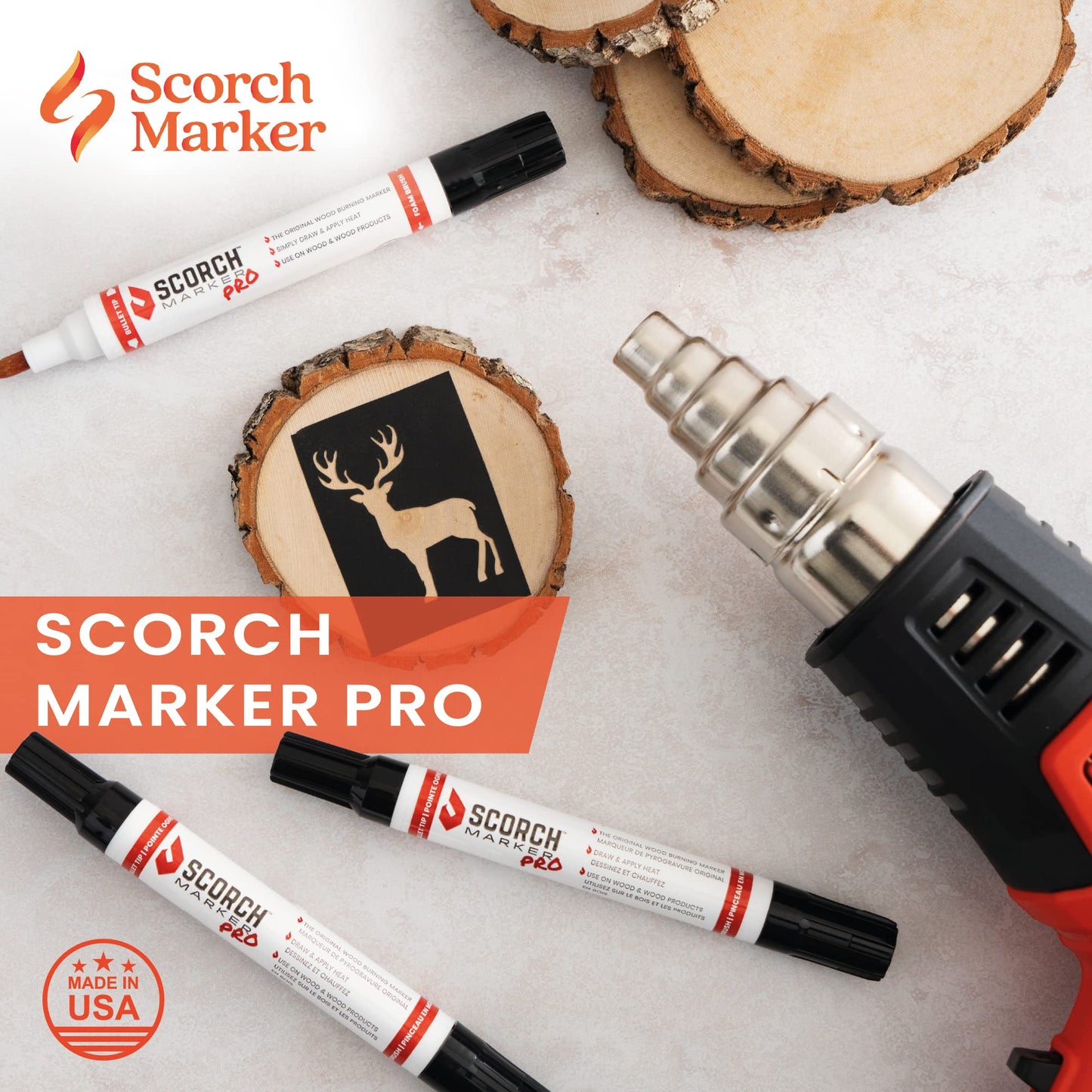 Eco-Friendly Woodburning Pen Kit with Foam Tip and Brush