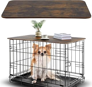 Wooden Dog Crate Topper, Rustic Style, 42 Inch