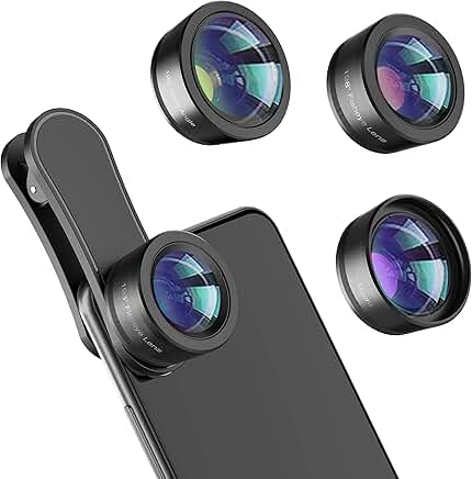3-in-1 Phone Camera Lens Kit: Fisheye, Macro, Wide Angle
