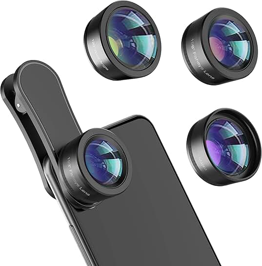 3-in-1 Phone Camera Lens Kit: Fisheye, Macro, Wide Angle