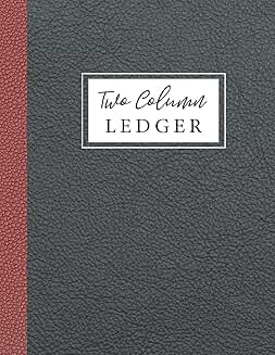 Two Column Ledger for Business Accounting