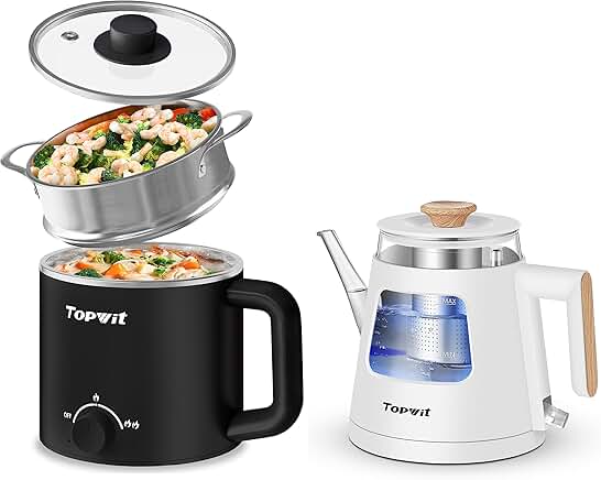 Electric Cooker with Steamer, Ramen and Hot Water Kettle