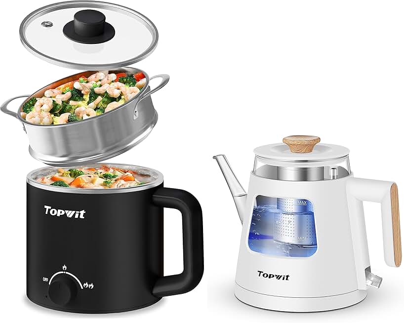 Electric Cooker with Steamer, Ramen and Hot Water Kettle
