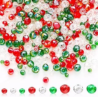 Christmas Crystal Beads for Jewelry Making, 1350 pcs