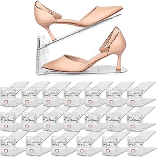 Adjustable Clear Shoe Organizer, 20 Pack