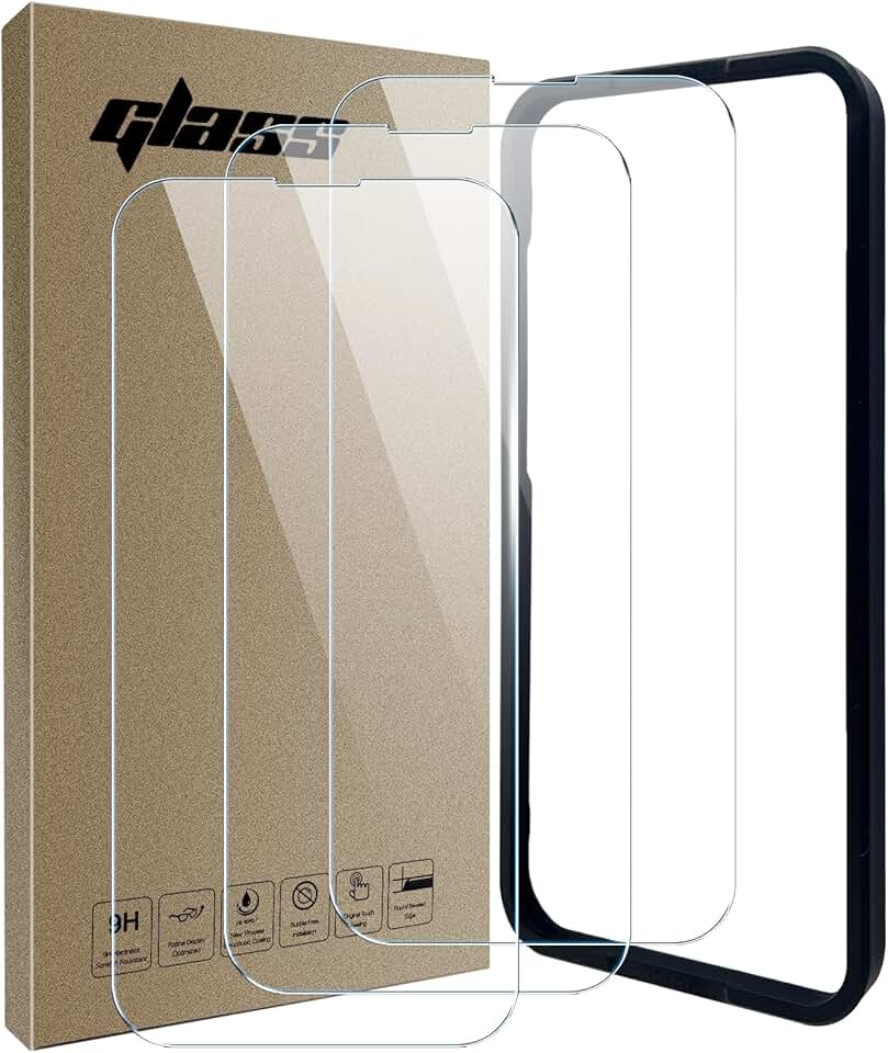 3-Pack 9H Tempered Glass Screen Protectors for 6.1 Inch Phones