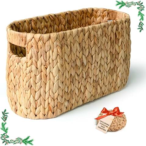 Water Hyacinth Storage Basket with Handles