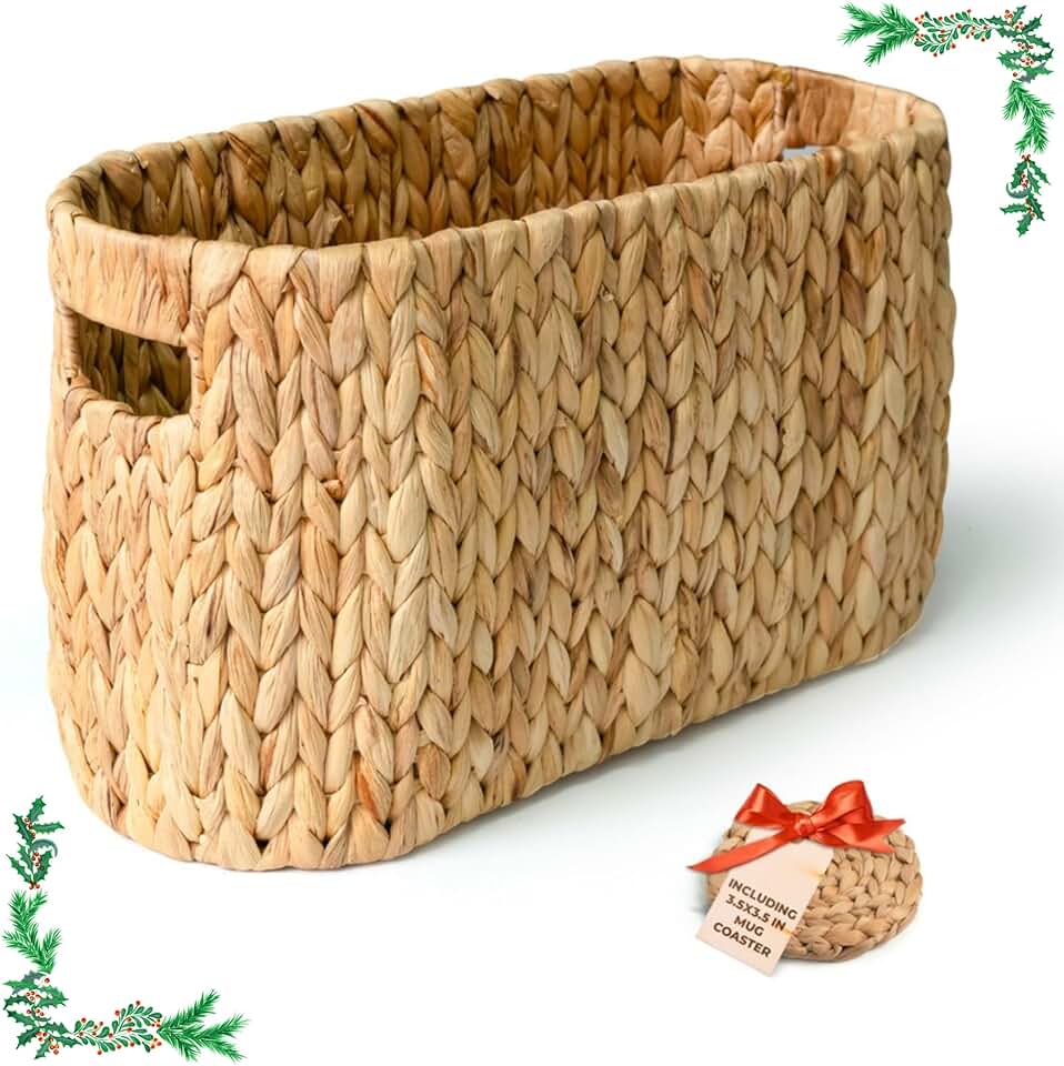 Water Hyacinth Storage Basket with Handles