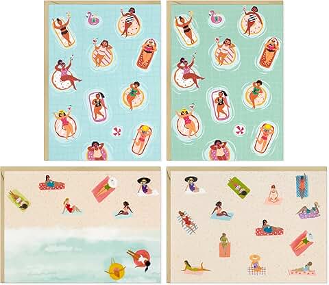Beach note card set with envelopes