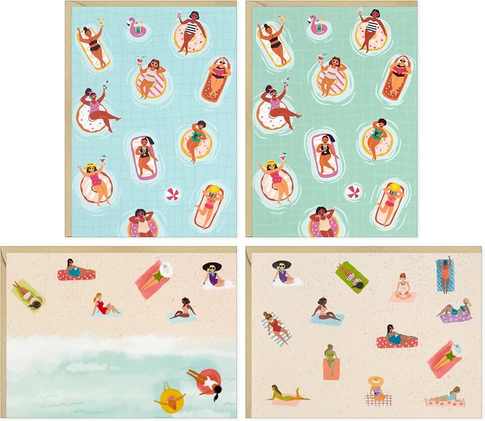 Beach note card set with envelopes
