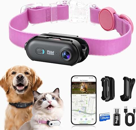 4K Pet Camera Collar with Live View