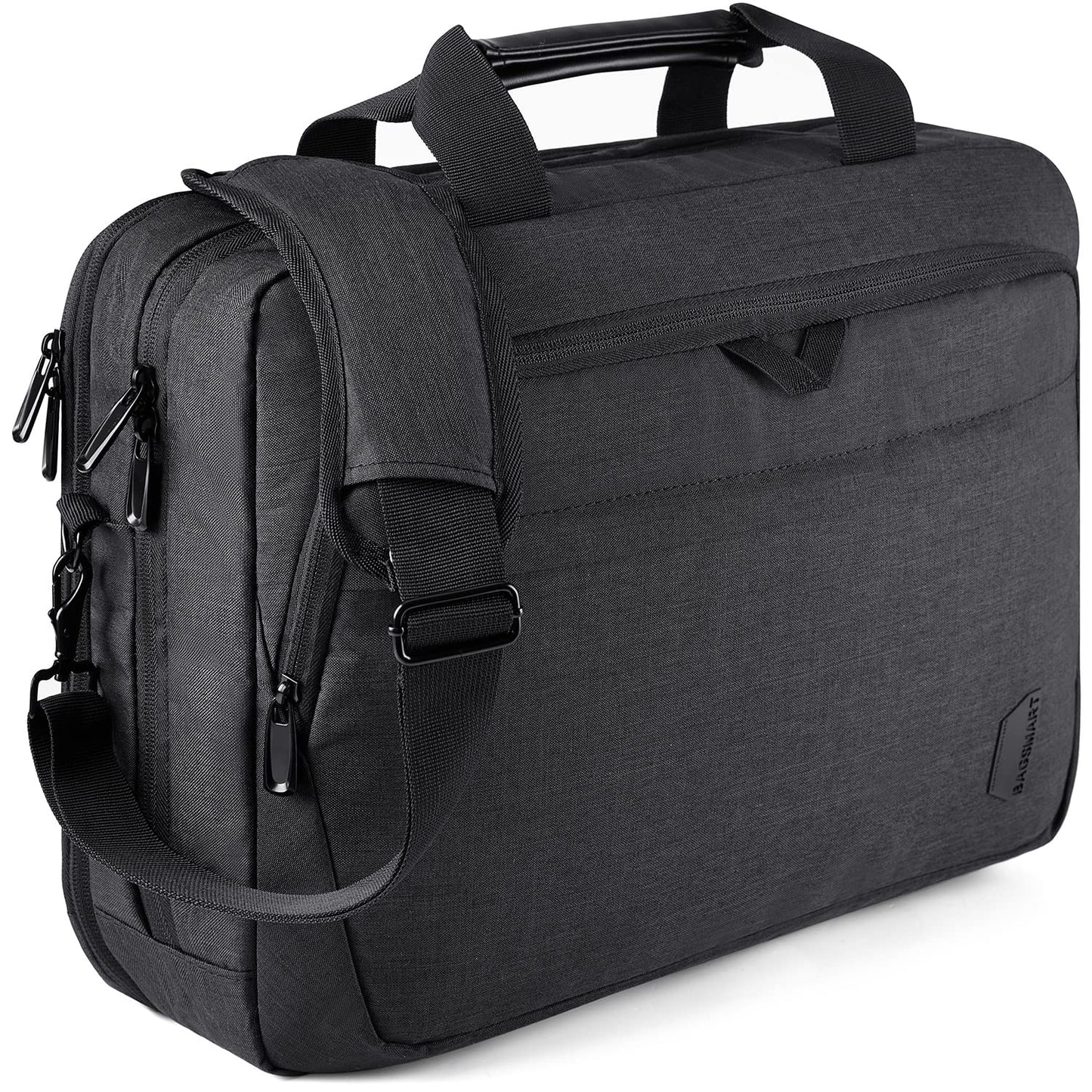17.3 Inch Laptop Bag, Expandable Briefcase,Computer Bag Men Women,Laptop Shoulder Bag,Work Bag Business Travel Office,Lockable (Black-17.3 inch)