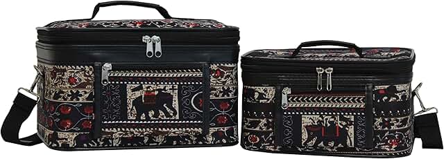 Elephant Women's 2-Piece Cosmetic Case Set