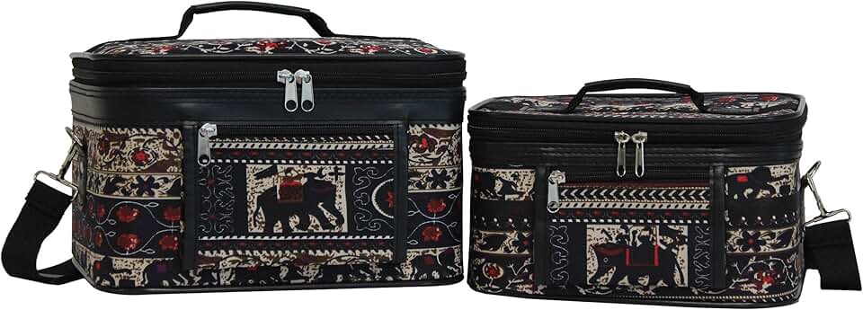 Elephant Women's 2-Piece Cosmetic Case Set