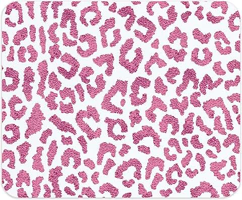 Pink Leopard Print Mouse Pad, 9.5x8 Inch