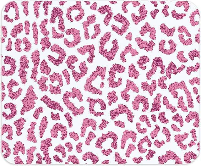 Pink Leopard Print Mouse Pad, 9.5x8 Inch