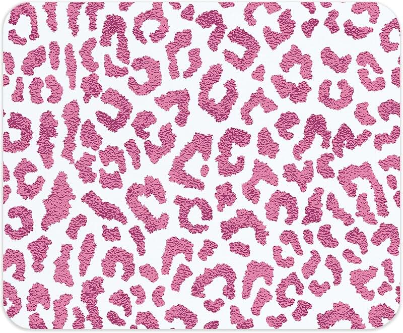 Pink Leopard Print Mouse Pad, 9.5x8 Inch