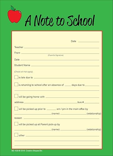 50 Sheets Note for School and Parents