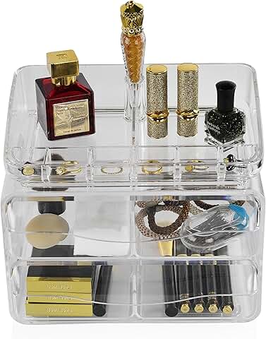 Acrylic 2-Drawer Organizer for Office and Makeup