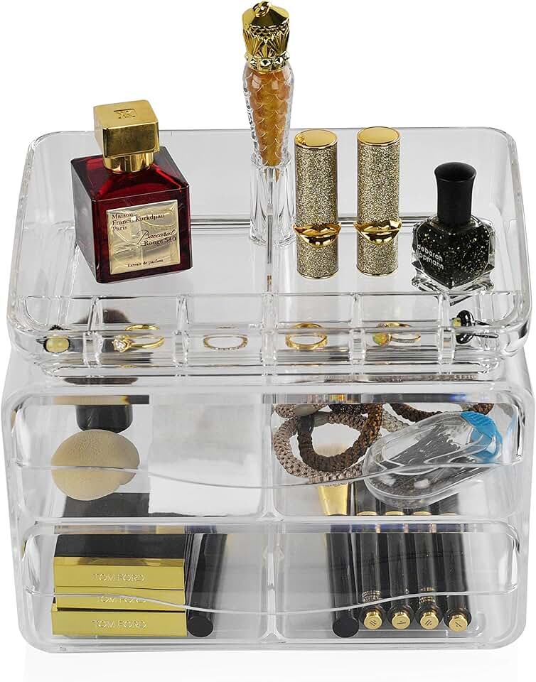 Acrylic 2-Drawer Organizer for Office and Makeup