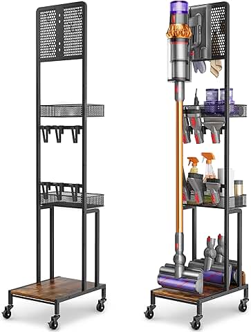 Vacuum Stand with Accessory Holder and Storage