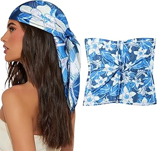 Square Satin Head Scarf for Women