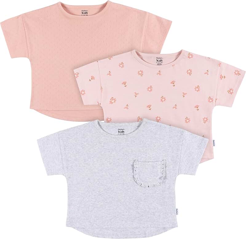Baby Girls' Toddler Short Sleeve Tees Pack