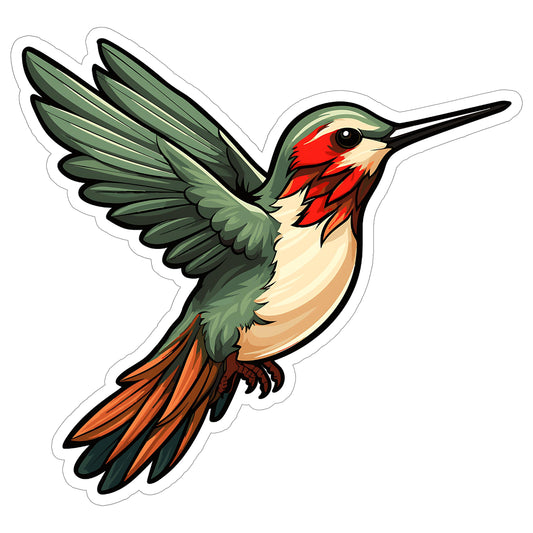 Tiny Hummingbird Sticker for Laptops and Water Bottles