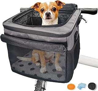 Dog and cat bike and car carriers with accessories