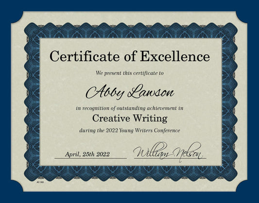 Certificate Kit, 12" x 9.375", 25 Sheets