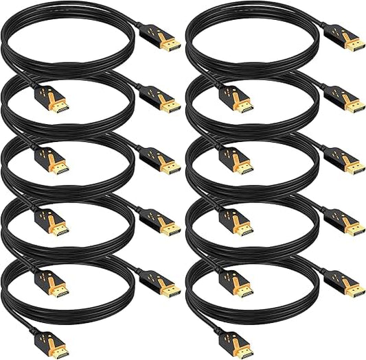 10-Pack 6FT 4K DisplayPort to HDMI Cables