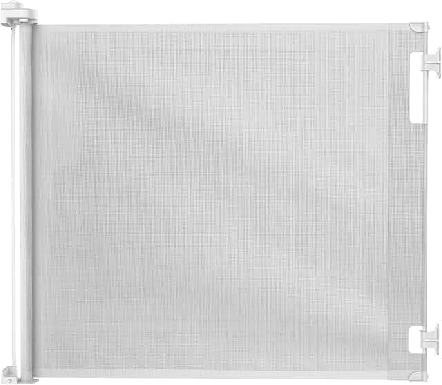 Indoor and outdoor retractable dog gate, 36.6" tall