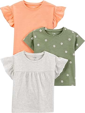 Three girls' short-sleeve shirts and tops