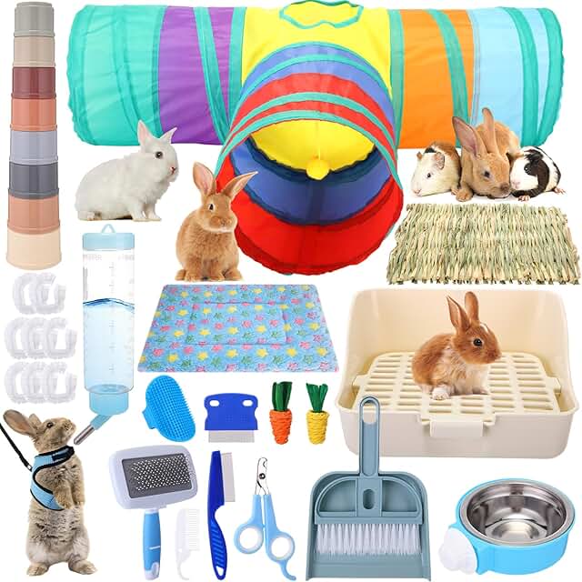 Rabbit Starter Kit with Accessories and Grooming Tools
