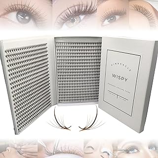 Black and brown premade eyelash fans, mixed sizes