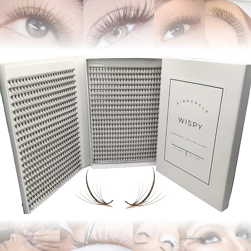 Black and brown premade eyelash fans, mixed sizes
